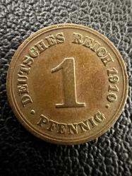 Almanya 1 Pfennig, 1910 F