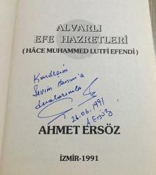 ALVARLI EFE HAZRETLERİ Hace Muhammed Lutfi Efendi - İMZALI -