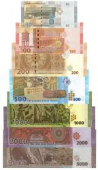 Suriye 2009-2023 Yılı 50-100-200-500-1.000-2.000-5.000 Pound Tam Set Çil