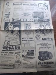 Cumhuriyet Gazetesi - 19 Şubat 1951 - Ortadoğu'nun Kalesi Yazan Abidin Daver Başmakale - Kore'de Türk Devriyeleri Dün 29 Km. İlerlediler Fotoğraf - Yeni Bütçe Müzakerelerinde Bugün 15 te Başlanıyor - Kore'ye Girenlere Mesaj - Marshall Planı Türkiye Temsilcisi Mr. Russell Dior Türkiye'de Fotoğraf - Elçiler Konferansının İkinci Safhası Başlıyor - İran Şahı Mohammed Rıza Pehlevi Süreyya İsfendiyar İle Tahran'da Evlendi - Süreyya İsfendiyar'ın Gelinliğini Christian Dior Dikti Fotoğrafı - Tan Matbaasında Yangın - Vasfi Rıza Zobu'nun Bir Mektubu - Bahar Yazdan Sonra Geldi Nakleden Vahdet Gültekin Yazı Dizisi - Telefonlarımız Yazan Burhan Felek Köşe Yazısı - Kore'den Türkiye'dekilere Mektup - Türkiye'den Koredekilere Mektup - Udi Hrant Topluluğu Pangaltı İnci Sinemasında - İstanbul Ankara Radyosu Programı - Orion Radyoları - Fenerbahçe Beşiktaş 1 1 Berabere Kaldılar Fotoğraf - Dünkü Maçta Kamil Kafa İle Fenerbahçe'nin Golünü Atarken Fotoğrafı - Cumartesi Yapılan Boks Maçlarının Tenkidi