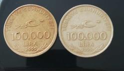 100.000 lira 2000/1999 (2 adet)