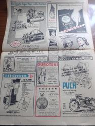 Cumhuriyet Gazetesi - 23 Şubat 1952 - Bütçenin Tümü Üzerinde Müzakereler Sona Erdi Fotoğraf - Devrim Ocakları Kuruluyor - General Eisenhower Gelecek Ay Türkiyeye Geliyor - Havagazı Tramvaya Otobüse Zam Yapıldı - Genç Milli Takımımızın Napoli'de Yaptığı İlk Antremana Ait Resimler Dün Gelmiştir - Sinan Everest Danıştaya Müracaat Etti - Kraliçe Elizabeth'in Taç Giymesi - Amerika Bize 8 Tepkili Uçak Daha Veriyor - Amcam Stalin Yazan Budu Svanitze Yazı Dizisi - Panther Bisiklet - Yavrukurd And İçme Törenleri - Pazar Yerleri Yazan Burhan Felek Köşe Yazısı - Uyan Chopin Uyan - Dinamo Takımı Bugün Vefatm İle Karşılaşacak - Türk Alman Milli Güreş Karşılaması - İstanbul Belediyesi Şehir Tiyatroları Dram Kısmında Miras Komedi Kısmında Bir Kavuk Devrildi - Çapamarka - Puch Motosiklet - Nevrol Cemal - Fazıl Çil İlacı - Orator Haftalık Cep Saatleri