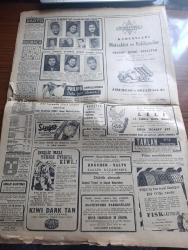 Cumhuriyet Gazetesi - 5 Aralık 1947 - Kurultay Sonu Notları Yazan Nadir Nadi Başmakale - Recep Peker'e Karşı Şiddetli Hücumlar - CHP Ve Demokrat Parti Organlarında Sert Ve Ağır Yazılar Başladı - Ulus Gazetesinin Yaptığı İfşaata Bugün De Devam Ediyor - CHP Kurultayı Dün Sona Erdi - CHP Kurultayındaki Seçimlerden Fotoğraflar - CHP'nin Yeni Genel Başkan Vekili Hilmi Uran Ve Şükrü Saracoğlu Fotoğraf - Köy Okulları İnşaatı - Verem Aşısı - İstanbul'un Et İşi Hallediliyor - Penisilin'in Yeni ve Müthiş Rakibi BQX Yazan Doktor Kemal Saraçoğlu - Kaybettiğimiz Ses Faruk Kaleli Yazan İsmail Habib Sevük - Sarıyer Canlı Balık Kış Bahçesi - Filistin'de Dün Şiddetli Çarpışmalar Oldu- İbret Yazan Burhan Felek Köşe Yazısı - Ana Hakkı Filmi Taksim Sinemasında - Safiye Ayla Mefharet Yıldırım Perihan Altındağ Sözeri İçkili Kristal Salonunda - Bugünkü Radyo Programı - İnternetional Kamyonları - Philips Ampul - İstanbul Belediyesi Şehir Tiyatroları Dram Kısmında İki Başlı Kartal Komedi Kısmında İpekçi Merhum