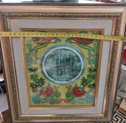 Edirnekâri süslemeli Selimiye Camii Çini  Sanatçı Nadir Adlı İmzalı.