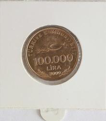 Türkiye Cumhuriyeti  2000 Yıları  100 000 Bin Lira 75. Yıl   9323