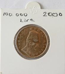Türkiye Cumhuriyeti  2000 Yıları  100 000 Bin Lira 75. Yıl   9323