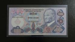 6.EMİSYON 1.TERTİP D SERİSİ 1000 LİRA ÇİL KONDİSYONDA