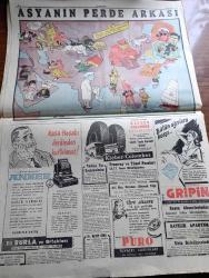 Cumhuriyet Gazetesi - 5 Ocak 1951 - Bütçe Tartışmaları Cumhuriyet Başmakale - Celal Bayar Ve Başbakan Adnan Menderes Dün İstanbul'a Geldi Fotoğraf - Milletlerarası Mülteci Teşkilatı Heyeti Geldi Fotoğraf - Devlet Bakanı Fevzi Lütfi Karaosmanoğlu Bugün Almanya'ya Gidiyor - Çinliler İle Anlaşmak İçin Yeni Teşebbüsler - Başkan Truman İyimser - Seul Şehri Alevler İçinde - Korgeneral Şahap Gürler Tokyo Hastaneleri Ziyareti Esnasında Yaralı Bir Erimizle Görüşürken Fotoğrafı - Tarsus Gemisi İle Getirilen Kürkler - Pazartesi Kore'den İki Yaralımız Geliyor - Bahar Yazdan Sonra Geldi Nakleden Vahdet Gültekin Yazı Dizisi - Boksör Joe Louis Rakibini Perişan Etti - Kore'den Resimler - Şahap Gürler Tokyo Hastahanesinde Bir Kahramanın Elini Sıkıyor - İstanbul Ankara Radyosu Programı - Kore'den Türkiye'dekilere Mektup - Türkiye'den Koredekilere Mektup - Asya'nın Perde Arkası Renkli Karikatür Çizen Ali Ulvi - Anker Kasa - Gripin - Puro Tuvalet Sabunu