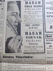 Cumhuriyet Gazetesi - 18 Mayıs 1942 - Barışa Çağrı Yazan Yunus Nadi Başmakale - İnkılap Şehidi Kubilay İçin Yapılan İhtifal - Menemendeki Kubilay Abidesi Fotoğraf - Gandi'nin Dahiyane Bir Buluşu - Atatürk'ün Samsun'a Ayak Bastığı Gün - Afganistan Ve Hindistan'ı Kazanmak İçin Mihver Devletler Kabilelere Altın Dağıtıyormuş - Galatasaray Fenerbahçe Bayramı Güzel Oldu Fotoğraf - Birmanya Hint Hududunda İngiliz Ordusu - Alman Harp Tebliği Harkof Taarruzu Akim Kaldi - Sovyet Ordusunun Bugünkü Durumu Yazan Emekli General H. Emir - Sovyet Harp Tebliği Kerç Şehri Bölgesinde Kuvvetlerimiz İnat İle Çarpışmaktadır - Tehlikeli Mehtap Filmi Yarın Akşam Sümer Sinemasında - Büyük Türk Hürriyetperveri Ali Suavi'nin Yıldönümü - Romanlarımız Bir Sürgün Yazan İsmail Habib - Nafia Vekili Ali Fuat Cebesoy Ankara'ya Gitti - İsveçi İstila İhtimali Yazan Ömer Rıza Doğrul - Görünür Köy Yazan Burhan Felek Köşe Yazısı - Faşist Partisi Divanı - Bugünkü Radyo Programı - Deva Ağrı Kesici - Radyolin Diş Macunu