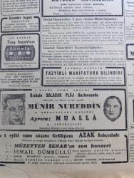 Cumhuriyet Gazetesi - 1 Eylül 1943 - Mükemmel Bir Avrupalı Arıyorum Yazan Nadir Nadi Başmakale - Milli Şef Orduya Güvenini Bildirdi - Mareşal Fevzi Çakmak'ın Verdiği Cevap - Cenubi İtalya'ya Bir Çıkarma Denemesi Fotoğraf - Roma Mektubu Faşizm Bir Gecede Nasıl Devrildi - Şark Cephesinden Resimler - Kızılordunun Taarruzu Umumî Bir Şekil Aldı - Galatasaray'ın 75. Yılı Bugün Büyük Törenle Kutlanıyor - Başvekil Şükrü Saracoğlu Ödemiş'te - Danimarka'da Kral Nazırlar Ve Subaylar Mevkufmuş - Mualla Gökçay Ve Müzeyyen Senar Işıl Tepebaşı Belediye Bahçesinde - Kilyos Açıklarında Bir Alman Şilebi Battı - İsmail Dümbüllü Temsilleri Beyazıt Lale Bahçesinde - Topuzun Kısmeti Yazan Mahmut Yesari Yazı Dizisi - Ramazan Yazan Burhan Felek Köşe Yazısı - Kıymetli Bir Muallimi Memduh Yazıcıyı Kaybettik - Münir Nurettin Selçuk Ve Arkadaşları Kızkulesi Salacak Plaj Gazinosunda - Müzeyyen Senar'ın Son Konseri Gedikpaşa Azak Bahçesinde