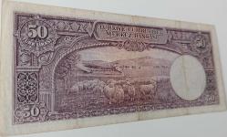 2.EMİSYON 1.TERTİP 50 TÜRK LİRASI SERİ D2 16008 SERİ NOLU KAĞIT PARA ÇOK ÇOK TEMİZ KATALOK DEĞERİ;5000 DOLAR ÇOK ÇOK NADİR