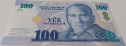 8.EMİSYON 1.TERTİP 100 YENİ TÜRK LİRASI A02059860 SERİ NUMARALI ÇİL KAĞIT PARA GÜZEL NUMARA ÇOK NADİRDİR
