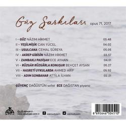 Fazıl Say Güz Şarkıları CD Güvenç Dağüstün - Ece Dağıstan  SIFIR JELATİNLİ AMBALAJINDADIR