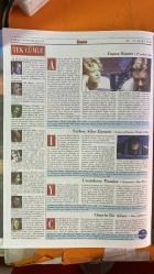 SİNEMA GAZETESİ HAFTALIK ANTRAKT DERGİSİ EKİ - 16–22 ŞUBAT 2001 DAR ALANDA KISA PASLAŞMALAR FİLMİ : SAVAS DİNÇEL – ŞAHNAZ ÇAKIRALP – SERDAR AKAR – ÖNDER ÇAKAR GÜNEŞE YOLCULUK FİLMİ : MIZGIN KAPAZAN – VLATKO STEFANOVSKI – JACEK PETRYCKI YARA FİLMİ : YELDA KAYMAKÇI REYNAUD ABUZER KADAYIF FİLMİ : TALAT BULUT BALALAYKA FİLMİ : OZAN GÜVEN GLADIATOR FİLMİ : RUSSELL CROWE – JOAQUIN PHOENIX – OLIVER REED – RICHARD HARRIS  BAŞLIKLAR: TÜRK SİNEMASI SEYİRCİYLE BULUŞUYOR · SİYAD ÖDÜLLERİ SAHİPLERİNİ BULDU · DAR ALANDA KISA PASLAŞMALAR’A 4 ÖDÜL · GÜNEŞE YOLCULUK VE YARA’YA ÖDÜLLER · LÜTFİ ÖMER AKAD VE ÇOLPAN İLHAN’A ONUR ÖDÜLÜ · KAMİ SUVEREN VE HÜSNÜ BEYAZSAÇ’A EMEK ÖDÜLÜ · OZAN GÜVEN VE ŞAHNAZ ÇAKIRALP’E UMUT ÖDÜLÜ · OSCAR HEYECANI TÜRKİYE’DE · OSCAR.GEN.TR SİTESİ AÇILDI · GLADYATÖR TEKRAR VİZYONDA · GÖZTEPE CINE AS SİNEMASI AÇILDI · SİNEMA DESTEK FONU TASFİYE EDİLDİ · TÜRK SİNEMASINDA NİTELİK VE NİCELİK TARTIŞMASI   - 14 SAYFA