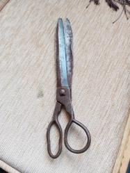 Osmanlı dönemi döğme demir terzi makası uzunluk 23 cm