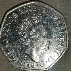 İNGİLTERE 2022  50 PENCE  HATIRA  Birleşik Krallık'ta Eşcinselliğin Suç olmaktan Çıkarılmasının 50. Yıldönümü