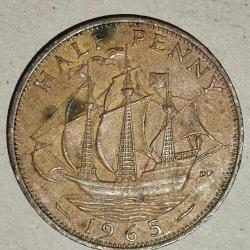 İNGİLTERE 1965  HALF PENNY