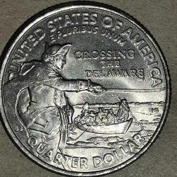 AMERİKA 2021 P  ÇEYREK DOLAR 25 CENT  HATIRA CROSSING THE DELAWARE