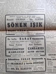 Cumhuriyet Gazetesi - 25 Nisan 1942 - İmparatorluk Ve Emperyalistlik Yazan Yunus Nadi Başmakale - Ankara'da Çocuk Bayramı Fotoğraf - Türk Yavruları Büyük Şef İsmet İnönü'nün Huzurunda Fotoğrafı - Londra'ya Göre Kral Boris Kendini Führer İlan Etmiş - Yunan Milleti Makedonya Ve Trakyanın Bulgar Olmasını Hiçbir Vakit Kabul Etmeyecektir - Birmanyada Japon Hücumları Şiddetli Bir Mukavemetle Karşılaşıyor - Beaverbrook Diyor Ki Garpta Mutlaka İkinci Cephe Açmalıyız - Askeri Vaziyet Yazan Emekli General H. Emir Erkilet Yazı Dizisi - Devletçilik Hükümetçilik Yazan A. Hamdi Başar - Maskeli 5 lerin Dönüşü Şehzadebaşı Turan Sinemasında - Alevlerin Şarkısı Filmi Elhamra Sinemasında - Küçük Hikaye Müezzin Yazan Kudret Sinan - Sızı Yazan Mükerrem Kamil Su Yazı Dizisi - Türkiye Serbest Güreş Müsabakaları Bugün Başlıyor - Almanya'da İstifçilik Yapanlar İdama Mahkum Ediliyor - Altın Çapa Kundura Mağazası - Bugünkü Radyo Programı - Türk Ticaret Bankası - Sümerbank