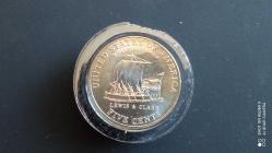 USA; 5 CENTS 2004 -D-  (LEVIS VE KLARK HATIRASI)