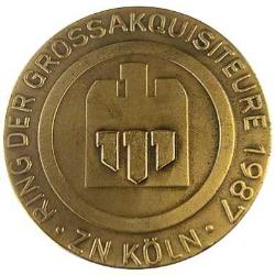 Almanya, Köln Katedrali Temalı Hatıra Madalya 1987. (19.13 gr./39 mm)