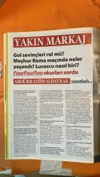 FOURFOURTWO  - MAYIS 2007    - KİŞİ/ŞAHIS İSİMLERİ ORKUN USAK - SERKAN KIRINTILI - ÖZDEN ÖNGÜN - EL SAKA - SAMUEL ETO’O - THIERRY HENRY - RİDVAN DİLMEN - TANJU ÇOLAK - FEYYAZ UÇAR - BÜLENT KORKMAZ - LENNART JOHANSSON - MARADONA - MESSI - TÜMER METİN - BİLAL KISA - ABDÜRRAHİM ALBAYRAK - HÜSEYİN ÇAĞLAR - COŞKUN BİRDAL - ERMAN ÖZGÜR - MERT NOBRE - CARLOS ALBERTO - AHMET AKCAN - ROBERTO CARLOS - DEL PIERO - LUCAS LEIVA - ERTAN HATİPOĞLU - MICHEL PLATINI - DIEGO - ALPER ARAT - DAMARCUS BEASLEY - TAYLAN ALPAT - AYKUT ŞENER - BURAK ÖZTEPE - KURTULUŞ KURTOĞLU - NİHAT DÖNMEZ  BAŞLIKLAR FUTBOLU SEVENLERİN DERGİSİ - LIVERPOOL VS MAN UTD - MAFYA KANUNLARI - KADRO DIŞILAR - ESKİ BAŞKAN - ASLAN ANNELER - WEMBLEY KOMŞU DERBİMİZİ DE ÇALMIŞ - YAKIN MARKAJ - FOTOĞRAFLARLA GEÇEN AY - BEST OF HÜSEYİN ÇAĞLAR - VALİDE-İ SULTANİ - SSST SİZE BİR SIR VERMEMİ İSTER MİSİNİZ - KADRO DIŞ KALANLAR - GANGSTERLER CENNETİ - YİNE ATİNA YİNE FİNAL - YENİ WEMBLEY - ORADAYDIM - ALTTA KALANIN CANI ÇIKSIN    -    146  SAYFA