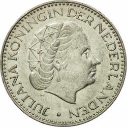 HOLLANDA 1 Gulden, 1968 ÇA 