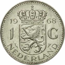 HOLLANDA 1 Gulden, 1968 ÇA 