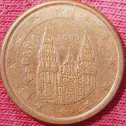 İSPANYA 1 Eurocent, 2003 ÇÇT 