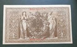 Almanya 1910 1000 Mark Çil (Büyük Banknot kırmızı mühür)