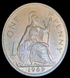 İngiltere 1963 1 Penny Çil