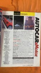 AUTOCAR & MOTOR DERGİSİ  - 4 ARALIK 1991 – AUTOCAR & MOTOR  FERRARI 512TR - BMW 316i - VW VENTO VR6 - JAGUAR XJ220 - HONDA NSX - NISSAN SKYLINE GT-R - GENERAL MOTORS - TRINITY GROUP - CHEVROLET - PONTIAC - CADILLAC - TOYOTA - VOLVO 240 ESTATE - FORD AEROSTAR - FORD TEMPO - FORD TOPAZ - VOLKSWAGEN PASSAT - VOLKSWAGEN JETTA - LAMBORGHINI - BMW  FERRARI 512TR’NİN İLK SÜRÜŞÜ VE 195MPH HIZ TESTİ - BMW 316i TESTİ VE FİYAT/PERFORMANS DEĞERLENDİRMESİ - VW VENTO’NUN 174BHP VR6 VERSİYONUYLA UK PAZARINA GİRİŞİ VE 1994 YAN DARBE TESTİNE UYGUNLUK ÖDÜLÜ - JAGUAR XJ220’NİN NÜRBURGRING’DE 7 DAKİKA 47 SANİYEYLE ÜRETİM ARAÇLARI REKORUNU KIRMASI - HONDA NSX VE NISSAN SKYLINE GT-R’NİN ÖNCEKİ REKORLARI - GENERAL MOTORS’UN TRINITY GROUP İLE MOSKOVA’DA PUSHKIN MEYDANI’NDA İLK BAYİSİNİ AÇMASI VE 1992’DE 1500 ARAÇLIK SATIŞ HEDEFİ - TOYOTA’NIN 1990’LARDA ABD SATIŞLARINDA 15.5 MİLYON HEDEFİ VE 1986’DAKİ 16.4 MİLYONLUK ZİRVEYE GERİ DÖNEMEMESİ - VOLVO’NUN 240 ESTATE MODELİNİ MPV’LERE KIYASLA DAHA GÜVEN - 98 SAYFA
