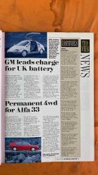 AUTOCAR & MOTOR DERGİSİ  - 3 NİSAN 1991  MERCEDES-BENZ - BMW - AUDI - NISSAN - VAUXHALL - RENAULT - CITROEN - PEUGEOT - MATRA - FORD - VW - CHRYSLER  **YENİ V12 MERCEDES S-CLASS’IN İLK SÜRÜŞÜ - £60,000’LIK LİMUZİNİN ÜSTÜN KONFORU VE PERFORMANSI - BMW’NİN E36 COUPE MOTOR YELPAZESİ VE M3 YERİNE GEÇECEK MODELİN İKİ YIL SONRA GELMESİ - AUDI’NİN FRANKFURT’TA TANITACAĞI YENİ 80/90 SERİSİ VE YATAY YAKIT DEPOSU SAYESİNDE GENİŞ BAGAJ HACMİ - S2 COUPE’YE YAZ AYLARINDA 230BHP’LİK 20-VALF TURBO VE 6-İLERİ ŞANZIMAN GELİYOR - 2.8L V6 MOTORLA MERCEDES VE BMW’YE LÜKS RAKİP HEDEFİ - NISSAN’IN SUNDERLAND’DAKİ PRIMERA ÜRETİMİNİ 120,000 ARAÇ/YIL HEDEFİYLE ARTIRMASI VE %80’İNİN İHRACATA GİTMESİ - 1991’DE ALMANYA’YA 27,000 PRIMERA İHRACATI PLANLANMASI - TAYVAN’A İLK SEVKİYATIN BAŞLAMASI - VAUXHALL FRONTERA’NIN %80’İNİN AVRUPA’YA OPEL OLARAK İHRAÇ EDİLECEĞİ VE LUTON’DA YILLIK 40,000 ÜRETİM HEDEFİ - RENAULT R19 CONVERTIBLE’IN YAZ AYLARINDA KARMANN İŞBİRLİĞİYLE GELMESİ - 80BHP’LİK 1.4 VE 140BHP’LİK - 114 SAYFA
