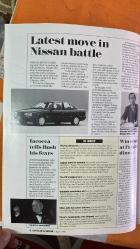 AUTOCAR & MOTOR DERGİSİ  - 3 NİSAN 1991  MERCEDES-BENZ - BMW - AUDI - NISSAN - VAUXHALL - RENAULT - CITROEN - PEUGEOT - MATRA - FORD - VW - CHRYSLER  **YENİ V12 MERCEDES S-CLASS’IN İLK SÜRÜŞÜ - £60,000’LIK LİMUZİNİN ÜSTÜN KONFORU VE PERFORMANSI - BMW’NİN E36 COUPE MOTOR YELPAZESİ VE M3 YERİNE GEÇECEK MODELİN İKİ YIL SONRA GELMESİ - AUDI’NİN FRANKFURT’TA TANITACAĞI YENİ 80/90 SERİSİ VE YATAY YAKIT DEPOSU SAYESİNDE GENİŞ BAGAJ HACMİ - S2 COUPE’YE YAZ AYLARINDA 230BHP’LİK 20-VALF TURBO VE 6-İLERİ ŞANZIMAN GELİYOR - 2.8L V6 MOTORLA MERCEDES VE BMW’YE LÜKS RAKİP HEDEFİ - NISSAN’IN SUNDERLAND’DAKİ PRIMERA ÜRETİMİNİ 120,000 ARAÇ/YIL HEDEFİYLE ARTIRMASI VE %80’İNİN İHRACATA GİTMESİ - 1991’DE ALMANYA’YA 27,000 PRIMERA İHRACATI PLANLANMASI - TAYVAN’A İLK SEVKİYATIN BAŞLAMASI - VAUXHALL FRONTERA’NIN %80’İNİN AVRUPA’YA OPEL OLARAK İHRAÇ EDİLECEĞİ VE LUTON’DA YILLIK 40,000 ÜRETİM HEDEFİ - RENAULT R19 CONVERTIBLE’IN YAZ AYLARINDA KARMANN İŞBİRLİĞİYLE GELMESİ - 80BHP’LİK 1.4 VE 140BHP’LİK - 114 SAYFA