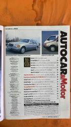 AUTOCAR & MOTOR DERGİSİ  - 3 NİSAN 1991  MERCEDES-BENZ - BMW - AUDI - NISSAN - VAUXHALL - RENAULT - CITROEN - PEUGEOT - MATRA - FORD - VW - CHRYSLER  **YENİ V12 MERCEDES S-CLASS’IN İLK SÜRÜŞÜ - £60,000’LIK LİMUZİNİN ÜSTÜN KONFORU VE PERFORMANSI - BMW’NİN E36 COUPE MOTOR YELPAZESİ VE M3 YERİNE GEÇECEK MODELİN İKİ YIL SONRA GELMESİ - AUDI’NİN FRANKFURT’TA TANITACAĞI YENİ 80/90 SERİSİ VE YATAY YAKIT DEPOSU SAYESİNDE GENİŞ BAGAJ HACMİ - S2 COUPE’YE YAZ AYLARINDA 230BHP’LİK 20-VALF TURBO VE 6-İLERİ ŞANZIMAN GELİYOR - 2.8L V6 MOTORLA MERCEDES VE BMW’YE LÜKS RAKİP HEDEFİ - NISSAN’IN SUNDERLAND’DAKİ PRIMERA ÜRETİMİNİ 120,000 ARAÇ/YIL HEDEFİYLE ARTIRMASI VE %80’İNİN İHRACATA GİTMESİ - 1991’DE ALMANYA’YA 27,000 PRIMERA İHRACATI PLANLANMASI - TAYVAN’A İLK SEVKİYATIN BAŞLAMASI - VAUXHALL FRONTERA’NIN %80’İNİN AVRUPA’YA OPEL OLARAK İHRAÇ EDİLECEĞİ VE LUTON’DA YILLIK 40,000 ÜRETİM HEDEFİ - RENAULT R19 CONVERTIBLE’IN YAZ AYLARINDA KARMANN İŞBİRLİĞİYLE GELMESİ - 80BHP’LİK 1.4 VE 140BHP’LİK - 114 SAYFA