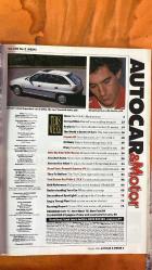 AUTOCAR & MOTOR DERGİSİ  - 10 TEMMUZ 1991  VAUXHALL ASTRA - VW GOLF - RENAULT ESPACE V6 - KIA PRIDE - CIZETA V16 - CITROEN XM - MERCEDES S-CLASS - FIAT ELETTRA - FIAT ELBA - KYOCERA SOLAR COMMUTER VEHICLE - NIGEL MANSELL - AYRTON SENNA - ALAIN PROST - CARLOS SAINZ - MALCOLM RIFKIND - CHRISTOPHER CHOPE - PININFARINA - FSO - GM - FSM - TOYOTA  **VAUXHALL ASTRA’NIN TÜM DETAYLARIYLA 1991’İN EN ÖNEMLİ YENİ İNGİLİZ OTOMOBİLİ OLARAK TANITILMASI - VW GOLF’ÜN RESMİ FOTOĞRAFIYLA YENİ MODELİN İLK GÖRÜNÜMÜ - AYRTON SENNA İLE SİLVERSTONE’DA 24 SAATLİK ÖZEL SÜRÜŞ DENEYİMİ - RENAULT ESPACE V6 TESTİYLE 6 SİLİNDİR VE 7 KOLTUKLU YAPININ DEĞERLENDİRİLMESİ - CIZETA V16’NIN ÜRETİME HAZIRLANMASI VE SÜPER OTOMOBİL TESLİMAT SÜRECİ - KIA PRIDE 1.3 LX MODELİNİN FİYAT/PERFORMANS DEĞERLENDİRMESİ - CITROEN XM’İN YENİ SAHİBİYLE YAŞANAN ESKİ SORUNLAR - MERCEDES S-CLASS’TA PNEUMATİK SÜSPANSİYON PLANLARININ İPTALİ VE ADS SİSTEMİYLE DEVAM KARARI - MALCOLM RIFKIND’İN 70MPH OTOYOL HIZ SINIRININ DEĞİŞMEYECEĞİN - 114 SAYFA