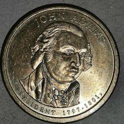 AMERİKA BAŞKANLAR SERİSİ 2007 P1 DOLAR Başkanlık 1 $ Bozuk Para - John Adams (1797-1801)