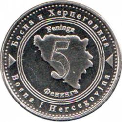 BOSNA HERSEK 5 Feninga, 2021 ÇİL