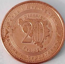 BOSNA HERSEK 20 Feninga, 2025 ÇİL 