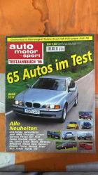 AUTO MOTOR SPOR   DERGİSİ  -  1996    -  GÖTZ LEYRER - KLAUS WESTRUP  FIAT BRAVO 2.0 20V HGT - VW POLO - AUDI A8 - BMW 523I - OPEL VECTRA - MERCEDES E 320 - OPEL OMEGA MV6 - BMW 530I - CHRYSLER VISION 3.5 - AUTO MOTOR UND SPORT TESTJAHRBUCH '96  FIAT BRAVO TESTBERICHT - CHANCENLOS IM KLEINWAGEN PARTNER-CRASH - VERGLEICHSTEST OPEL MERCEDES BMW CHRYSLER - MERCEDES E-KLASSE KOMFORT UND AUSSTATTUNG - TESTJAHRBUCH 1996 AUTOVERGLEICHE - INNENGERÄUSCHE UND FAHRVERHALTEN - KOFFERRAUMVOLUMEN UND SICHERHEITSEXTRAS - SIDEBAGS UND KINDERSITZE BEI MERCEDES - SMOGSENSOR UND UMLUFTBETRIEB FUNKTIONEN - DESIGNKRITIK UND AUFMERKSAMKEITSWERT DES FIAT BRAVO - COUPÉ UND BARCHETTA ALS STYLISTISCHE VORLÄUFER - VERARBEITUNG UND BEDIENLOGIK DER INTERIEURS - S-KLASSE FEDERUNG IN DER E-KLASSE - TESTVERBRAUCH UND BESCHLEUNIGUNGSWERTE IM DIREKTVERGLEICH   -   134 SAYFA