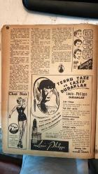 YELPAZE    DERGİSİ -    5 MAYIS 1954     -  ROLANDA - GIAKOM - MECHUL GELIN - BARBARA STANWYCK - ADOLPH MENJOU - VAN JOHNSON - ELIZABETH TAYLOR - JAN DÜBNA - PIYER DE MIRANDE - FUKYE TENVIL - CHAT NOIR - JANE POWELL - VITTORIYO - NANET - LÜLZO - SARA - ASK DIKENLERI - LOCANDA DEL CERVO - ALTINBAS KREMİ - CREME TETE D'OR - LOUIS PHILIPPE DUDAK BOYASI - LOUIS PHILIPPE - KANLI YARIS - ASK SARHOSLUGU- 48  SAYFA