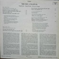 Buxtehude* • Bach* • Daquin* • Dandrieu* • Clerambault* − Michel Chapuis – Orgelwerke • Organ Works • Œuvres D'Orgue LP PLAK