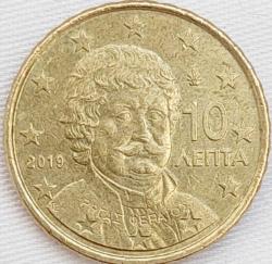 YUNANİSTAN 10 Eurocent, 2019 ÇÇT