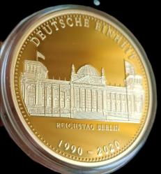 LOT.16 » Almanya'nın 30 Yılı Reichstag Binası Altın Kaplama Madalya 28g 40mm