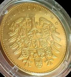 Almanya 200 Yılı Berlin Brandenburg Kapısı Hatıra Madalya Altın Kaplama 9g 26mm