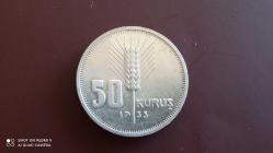 1935 GÜMÜŞ 50 KURUŞ