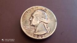 USA; QUARTER DOLLAR 1942 - GÜMÜŞ