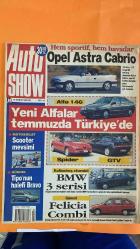 AUTO SHOW DERGİSİ - 13 HAZİRAN 1995 - HIRANT KASAPOĞLU - SEMİH ÇEVİK - NEDİM ÖZKAN - YAVUZ OĞUZ - HALİT BOLKAN - CENK YÖNEZER - HAKAN UYAR - SÜMER DEMİRCİLER - AYDIN DOĞAN - OHANNES TATONYAN OPEL - ALFA ROMEO - FIAT - BMW - SKODA - SEAT - ARO - RENAULT - MAZDA - MALCO OPEL ASTRA CABRIO - ALFA 146 - FIAT TIPO - FIAT BRAVO - ALFA GTV - ALFA SPIDER - SKODA FELICIA COMBI - BMW 3 SERİSİ - OPEL ASCONA 1.6 S - SEAT IBIZA 1.3 CL - ARO YXY JEEP ASTRA CABRIO İLK SÜRÜŞ İZLENİMİ - ALFA 146 TEMMUZDA TÜRKİYE’DE - TIPO'NUN YERİNE BRAVO GELİYOR - GTV VE SPIDER YENİLENİYOR - BMW 3 SERİSİ KULLANILMIŞ OTO DEĞERLENDİRMESİ - FELICIA COMBI 1.6 MOTORLA GELİYOR - ASCONA VİTES SORUNU VE TEKNİK ÖZELLİKLERİ - SEAT IBIZA'NIN PERFORMANS DÜŞÜŞÜ ANALİZİ - TÜRKİYE'DE IBIZA'NIN PAZAR DURUMU - MALCO BAYİLİK DUYURUSU VE ÜRÜN YELPAZESİ - ARO ARAZİ ARAÇLARI HAKKINDA KULLANICI SORUSU VE TEKNİK DEĞERLENDİRME - ARO YXY VE DUSTER VERSİYONLARIN MOTOR SEÇENEKLERİ - ARO’DA YEDEK PARÇA VE SERVİS SORUNLARI - 8 AYDIR YAT - 46 SAYFA