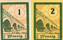 Almanya, Notgeld 2 Adet. 1 Pfennig (ÇİL) 1920 ve 2 Pfennig (ÇÇT) 1920.