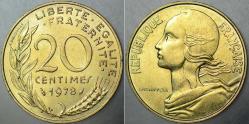 FRANSA 20 CENTIMES 1978 ÇİLALTI+ KONDİSYON.